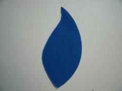 Flower Leaves Laser Cut Appliques (Size: Large, Color: Blue )