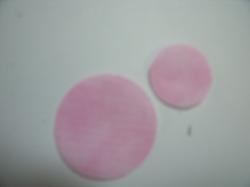 Flower Centers Round Laser Cut Appliques (Size: 1", Color: Tonal - Pastel Pink )