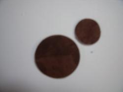Flower Centers Round Laser Cut Appliques (Size: 1", Color: Brown )