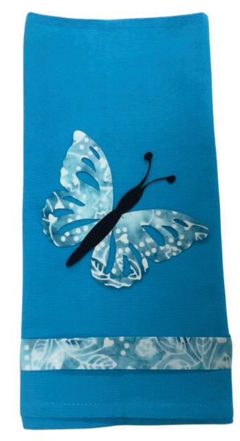 Towel Applique Kit - Butterfly (Price: Price, Color: BLUE BATIK)