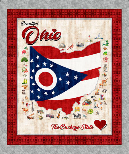 AOSH Fabric - State Panel (Price: Panel)