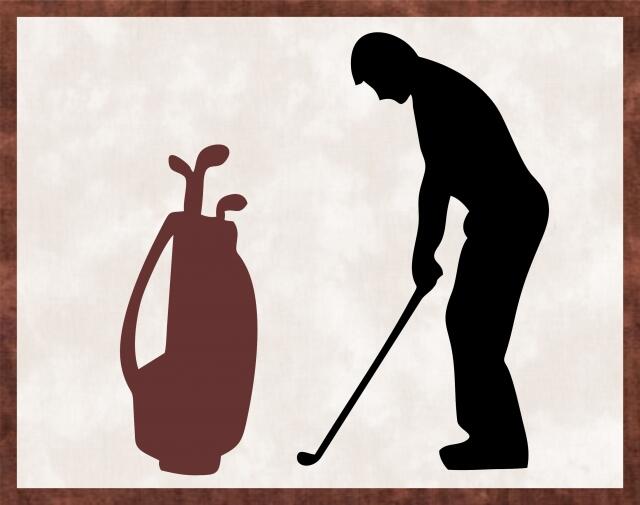 Kit - Mug Rug - Golfer - Male (Price: Kit, Color: Brown)