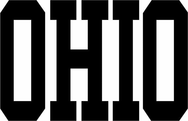 OHIO (Color: Black, Price: 6"H)