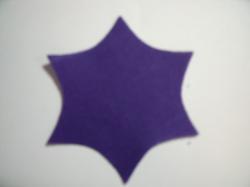 Flower Center Pointed Laser Cut Appliques (Size: 2.25"H, Color: Purple )
