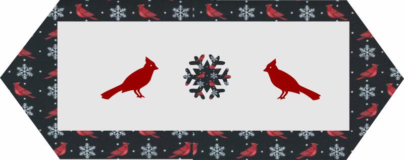 10 Minute Table Runner - Cardinals & Snowflakes (Price: Kit)