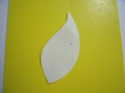 Flower Leaves Laser Cut Appliques (Size: with FUSIBLE - Small, Color: White)