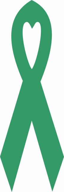 Awareness Ribbon Laser Cut Appliques (Size: 10"H, Color: Green Tonal )