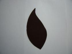 Flower Leaves Laser Cut Appliques (Size: Medium, Color: Brown )