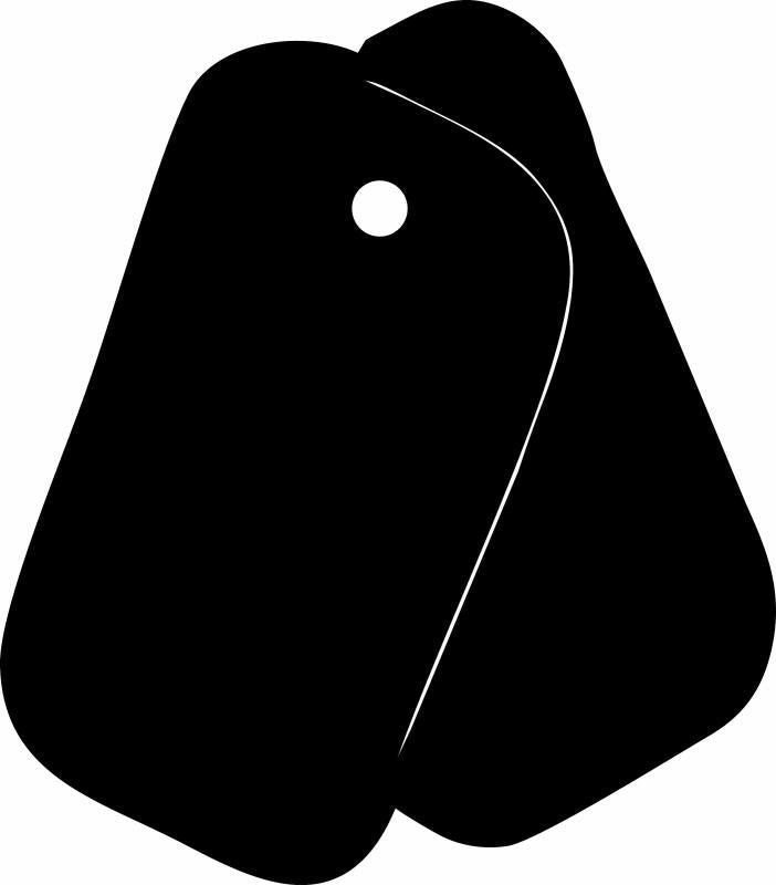 Dog Tags Laser Cut Silhouette (Price: 10"H)