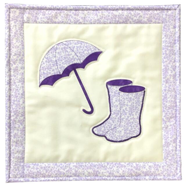 Mini Quilt - April Showers (Price: Kit, Color: Purple Floral)