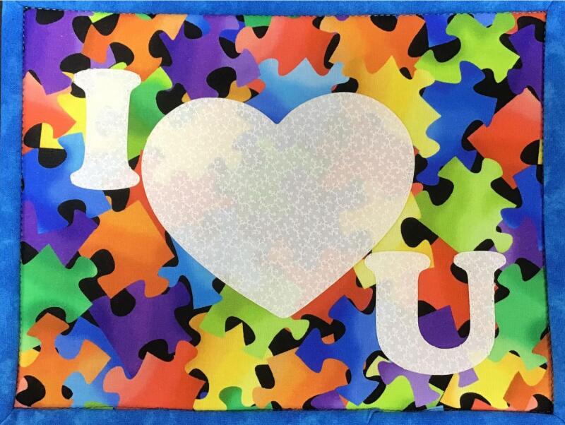 Kit - Autism I LOVE YOU Mug Rug (Price: Kit)