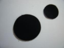 Flower Centers Round Laser Cut Appliques (Size: 1", Color: Black )