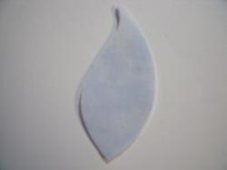 Flower Leaves Laser Cut Appliques (Size: with FUSIBLE - Medium, Color: Tonal - Pastel Blue)