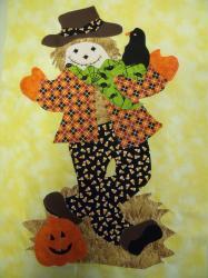 KIT - Happy Scarecrow Laser Cut Applique (Size: with FUSIBLE , Color: Kit)