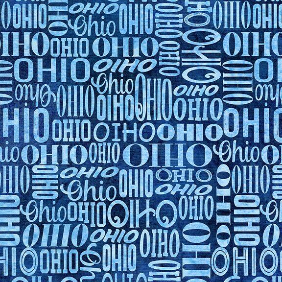 AOHSH - Words Blue Cornflower (Price: Yardage)