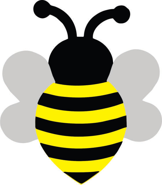 KIT - Bumblebee Laser Cut Appliques (Color: Tonal - Yellow, Size: 5"H)