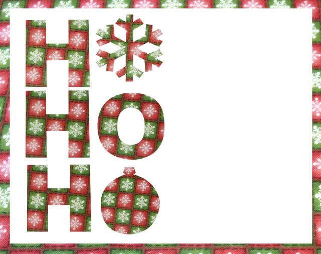 Kit - HO HO HO Mug Rug (Color: Pink/Green Snowflakes, Price: Kit)