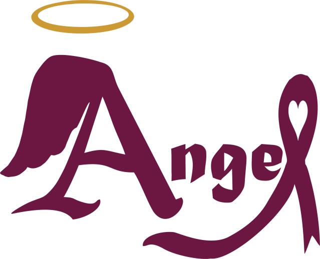 KIT - Awareness Angel Laser Cut Applique (Color: Burgundy, Price: KIT with FUSIBLE )