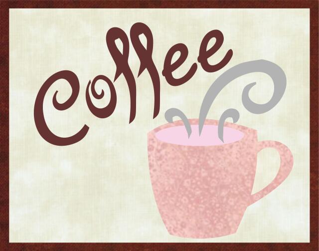 Kit - Mug Rug - Coffee (Price: Kit, Color: Flesh Pink Floral)