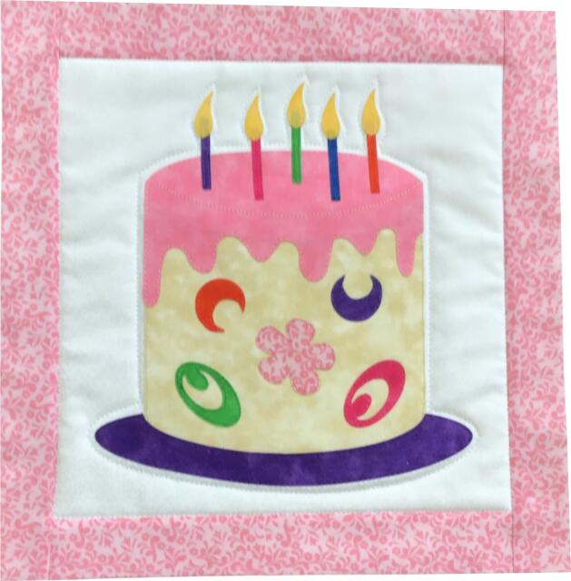 Mini Quilt - Birthday Cake (Price: Kit, Color: Pink Frosting)