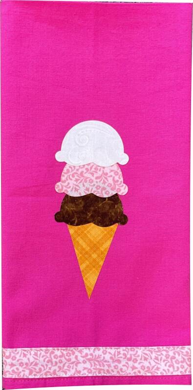 Towel Applique Kit - Ice Cream (Price: KIT)