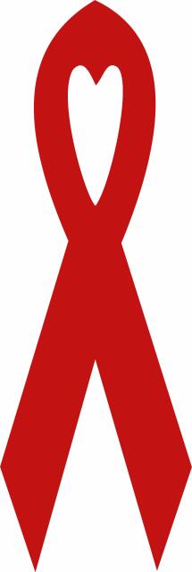 Awareness Ribbon Laser Cut Appliques (Size: 10"H, Color: Red Tonal)