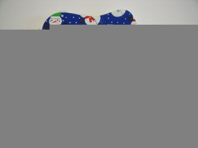 Christmas Stocking Laser Cut Appliques (Size: 5"H, Color: Blue Snowman , Direction: Facing right)