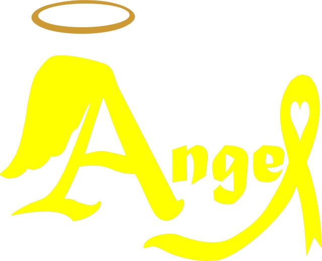KIT - Awareness Angel Laser Cut Applique (Color: Yellow, Price: KIT )