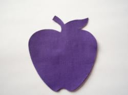 Apple Laser Cut Appliques (Size: 4"H, Color: Purple )