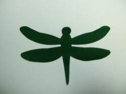 Dragonfly Laser Cut Appliques (Size: 5"W, Color: Green )