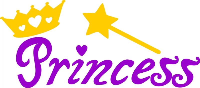 KIT - Princess, Crown & Wand Set Laser Cut Appliques (Price: 10"W)