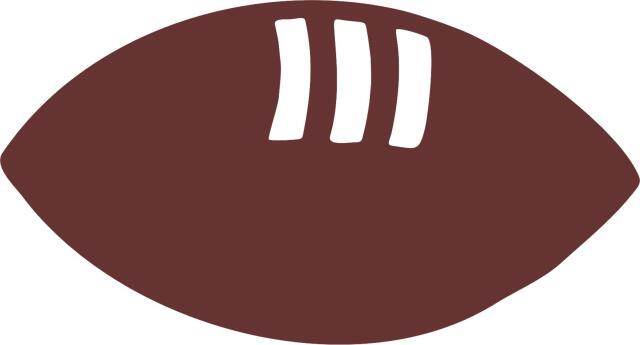 Football Laser Cut Silhouette (Size: 8"W, Color: Brown)