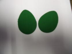 Easter Egg Laser Cut Appliques (Size: 4"H, Color: Green )