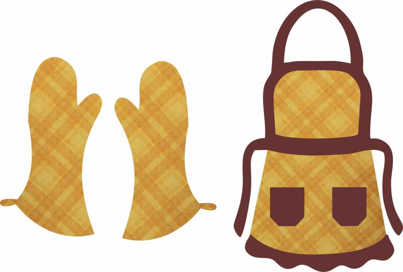 KIT - Apron & Oven MItts (Price: KIT)