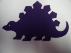 Dinosaur - Stegosaurus Laser Cut Appliques (Size: 5"W, Color: Purple , Direction: Facing right)