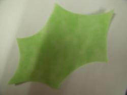 Christmas Holly Laser Cut Appliques (Size: 4"H, Color: Tonal - Pastel Green )