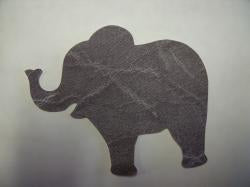 Elephant Laser Cut Appliques (Size: 4"W, Color: Print - Elephant Skin, Directon: Facing left)