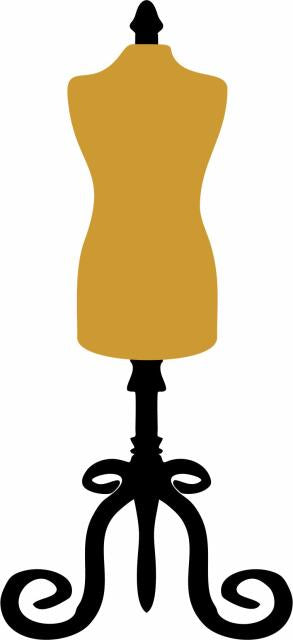 KIT - Dress Mannequin Appliques (Color: Gold, Price: KIT with FUSIBLE)