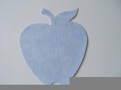 Apple Laser Cut Appliques (Size: 5"H, Color: Tonal - Pastel Blue)
