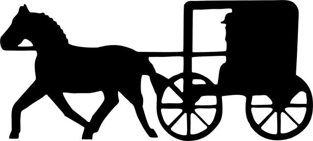Amish Buggy #2a (Direction: Facing Left, Price: 8"W )