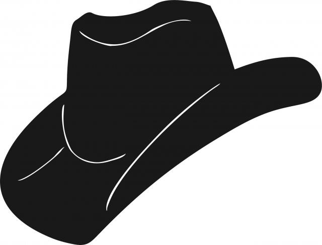 Cowboy Hat Silhouettes Laser Cut Appliques (Size: 10"H, Direction: facing left)