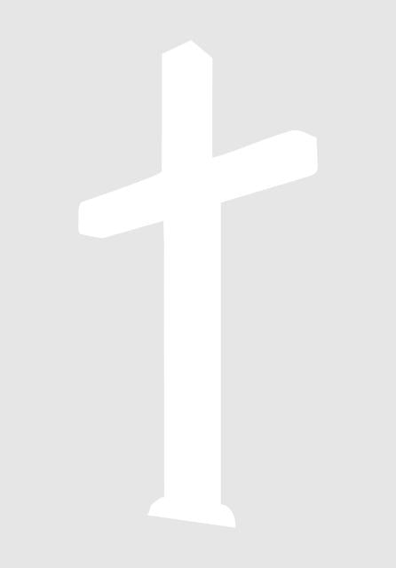 Cross #11 Silhouette Laser Cut Appliques (Size: with FUSIBLE - 9"H, Color: White)