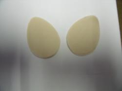 Easter Egg Laser Cut Appliques (Size: with FUSIBLE - 5"H, Color: Tan/Beige )