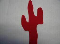 Cactus Laser Cut Appliques (Size: 4"H, Color: Red )
