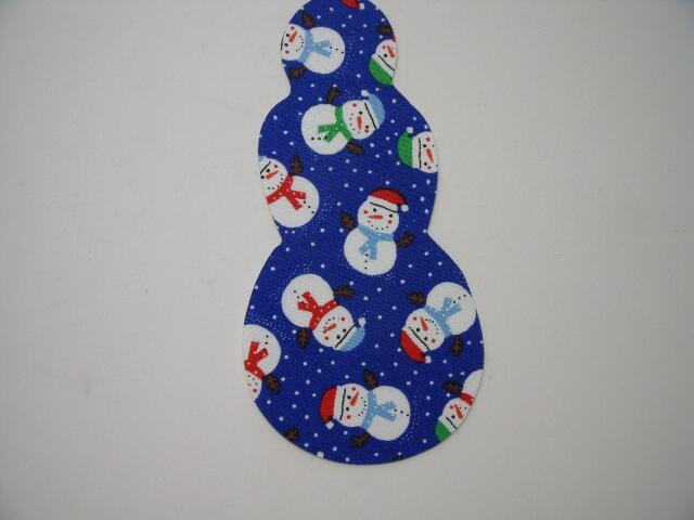Christmas Snowman Laser Cut Appliques (Size: 4"H, Color: Blue Snowmen)