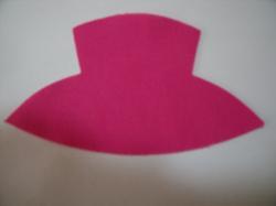 Hat Laser Cut Appliques (Size: with FUSIBLE - 5"W, Color: Hot Pink)