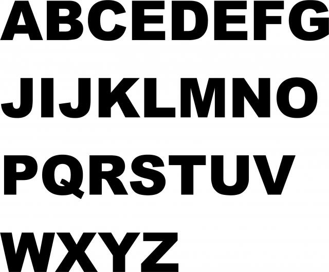 Letter - Alphabet Lowercase Laser Cut Appliques (Font Style: Arial Black, Size: 2"H , Color: White)