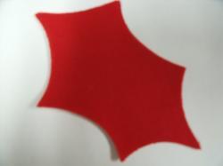 Christmas Holly Laser Cut Appliques (Size: 4"H, Color: Red )