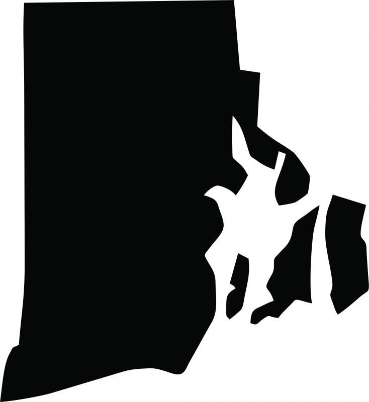 Rhode Island Silhouette Laser Cut Appliques (Size: 9"H)