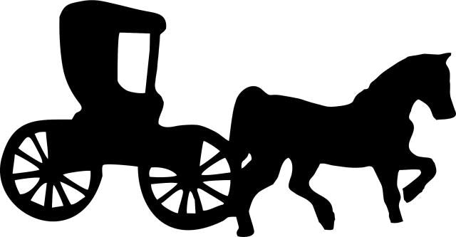Amish Buggy #1a (Direction: Facing Right, Price: with FUSIBLE - 9"W)
